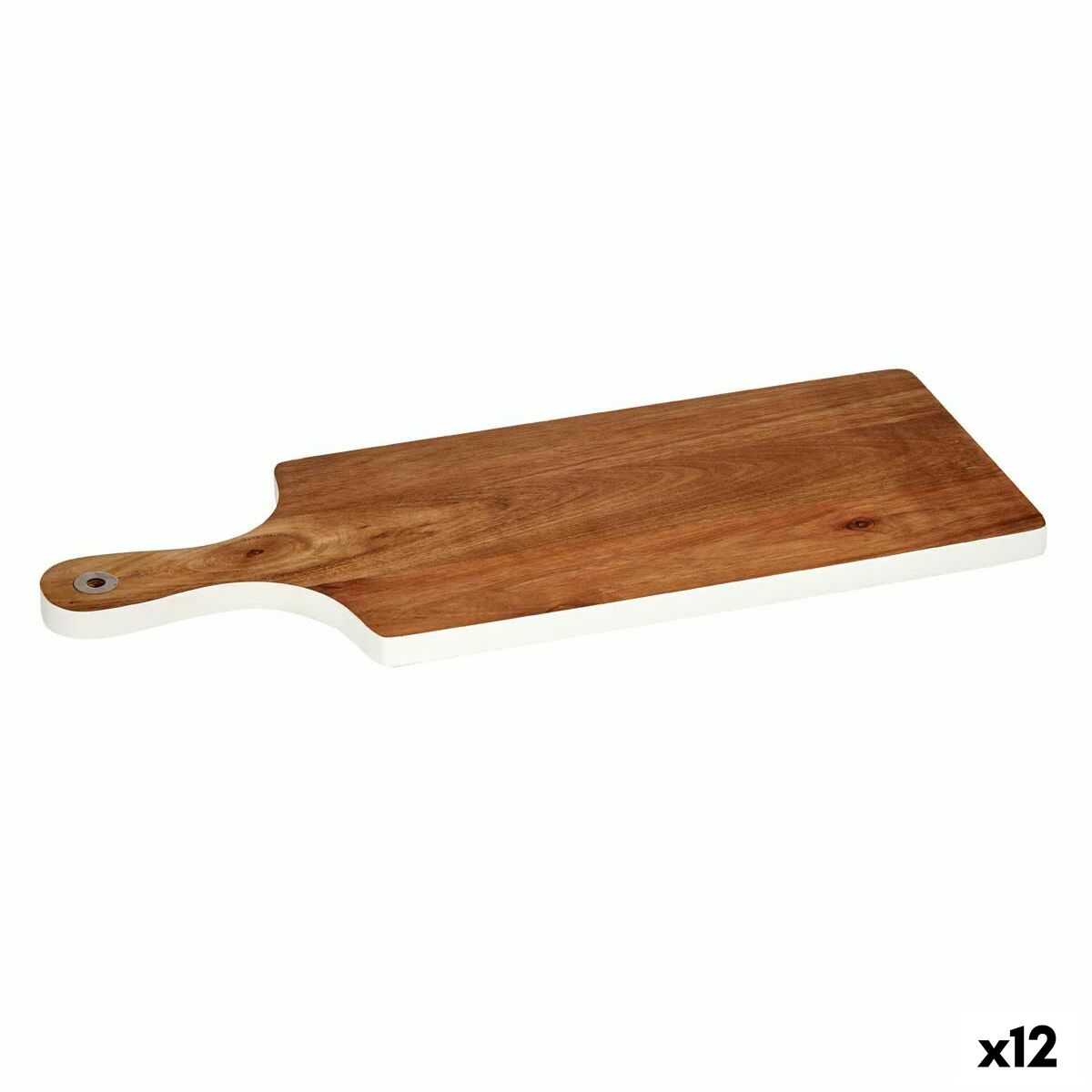 Cutting board White Acacia 17,3 x 1,5 x 44,8 cm (12 Units) Kinvara