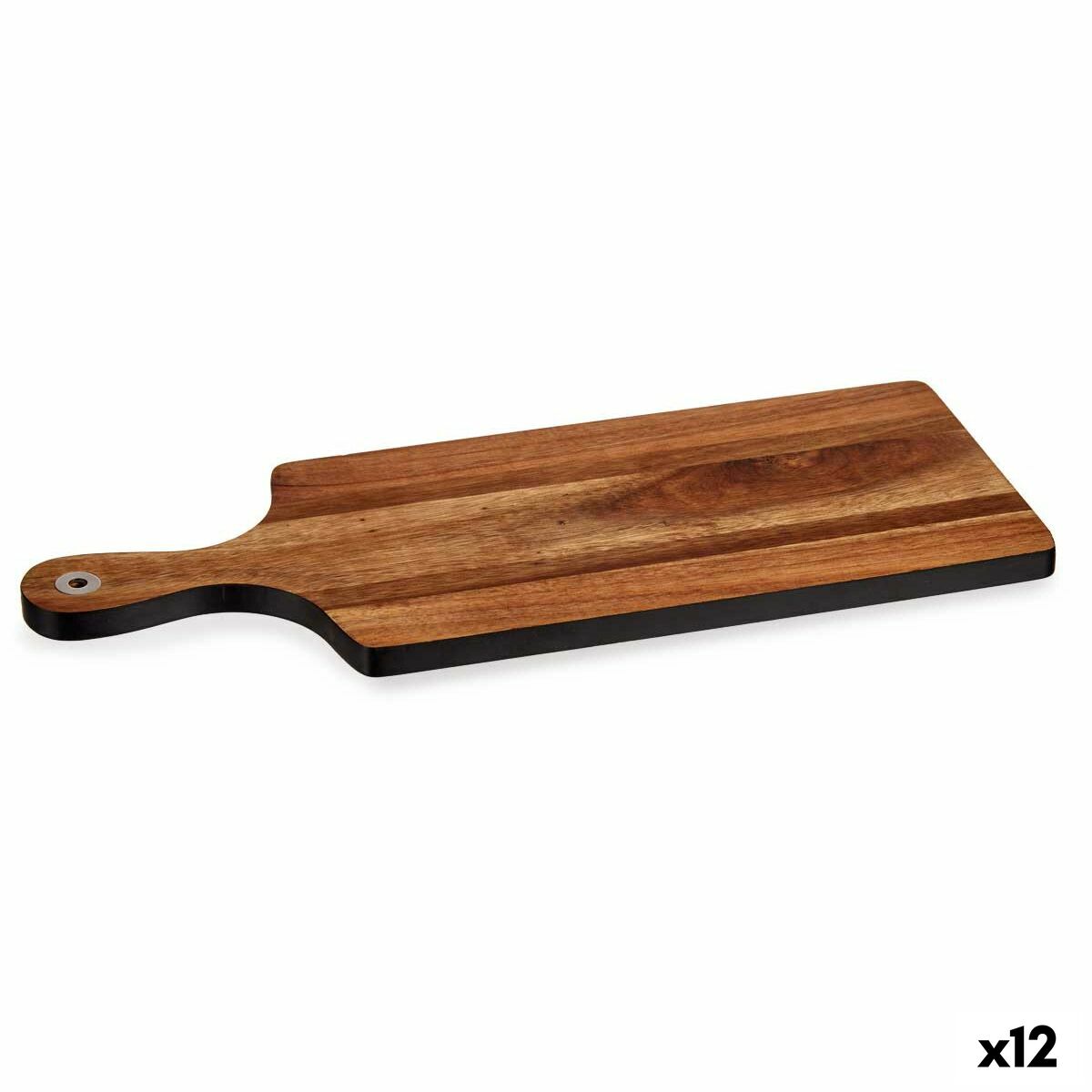 Cutting board Black Acacia 17,3 x 1,5 x 44,8 cm (12 Units) Kinvara