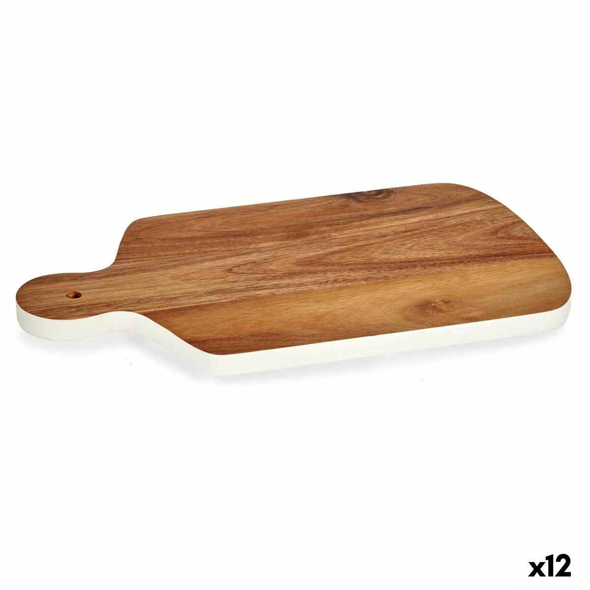 Cutting board White Acacia 21,5 x 1,5 x 33,5 cm (12 Units) Kinvara