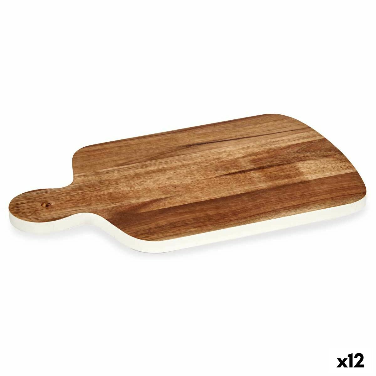 Cutting board White Acacia 25,7 x 1,5 x 40 cm (12 Units) Kinvara