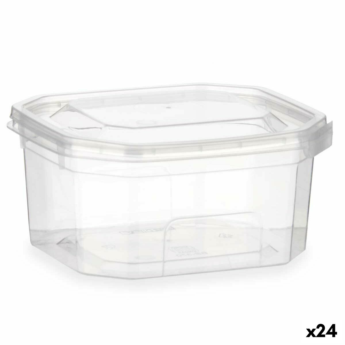 Rectangular Lunchbox with Lid Transparent polypropylene 370 ml 10,7 x 5,5 x 11,7 cm (24 Units) Leknes