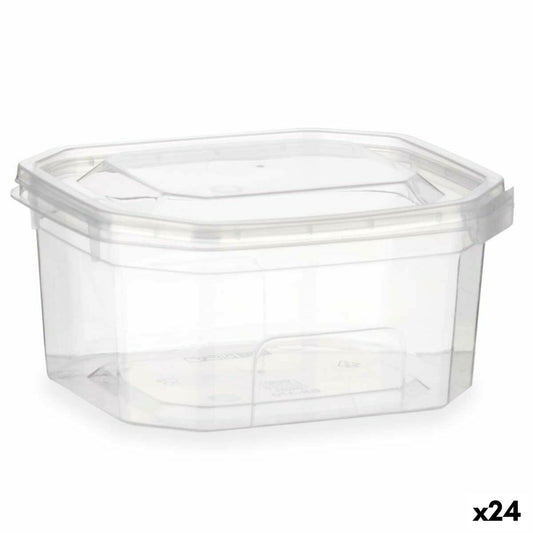 Rectangular Lunchbox with Lid Transparent polypropylene 370 ml 10,7 x 5,5 x 11,7 cm (24 Units) Leknes