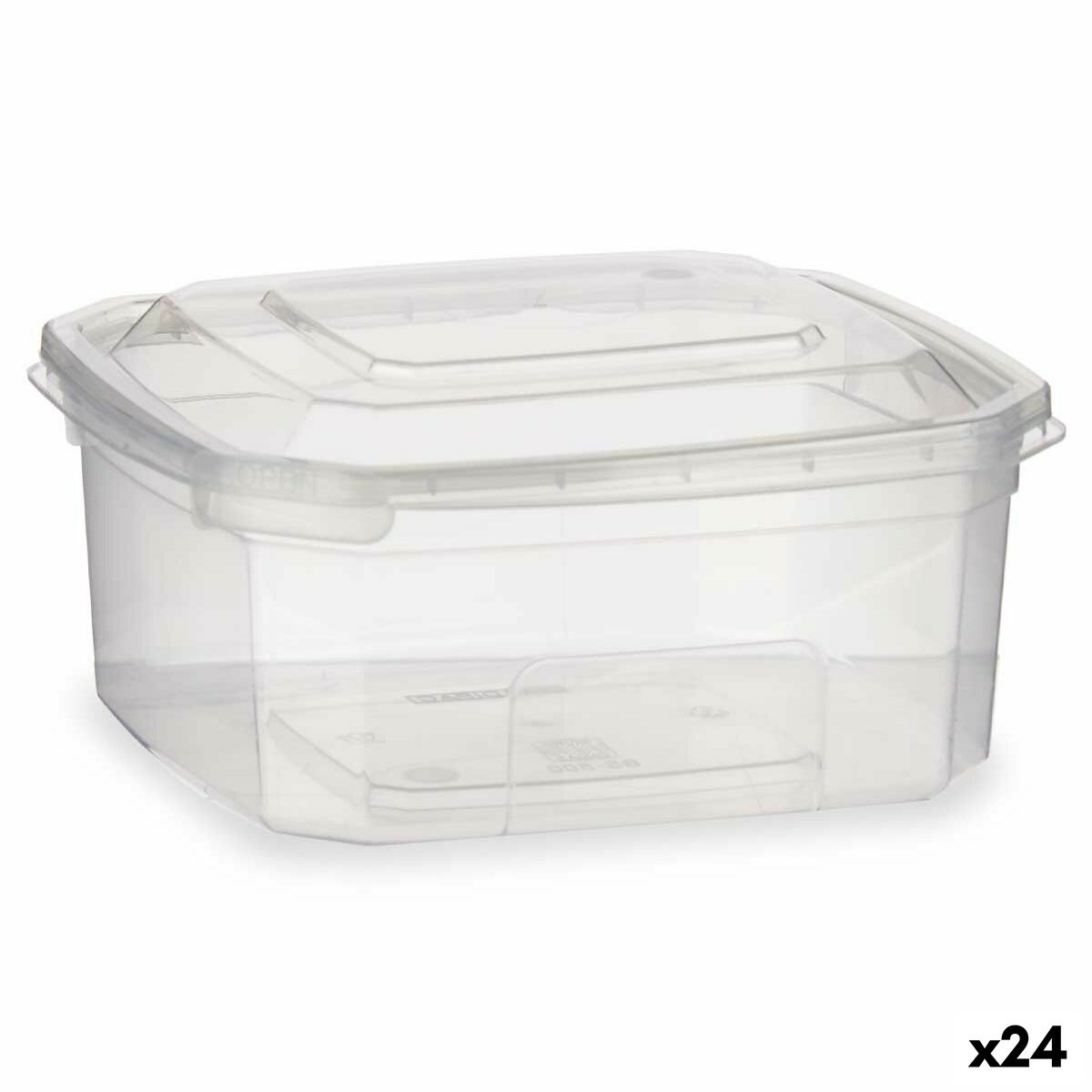 Rectangular Lunchbox with Lid Transparent polypropylene 500 ml 12,3 x 6 x 13 cm (24 Units) Leknes