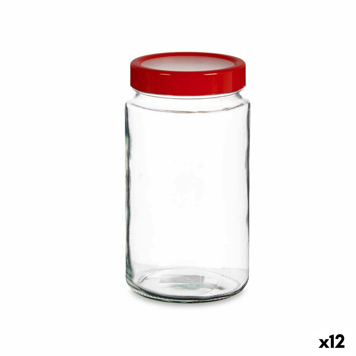 Jar Red polypropylene 2 L 11,5 x 21 x 11,5 cm (12 Units) Vivalto