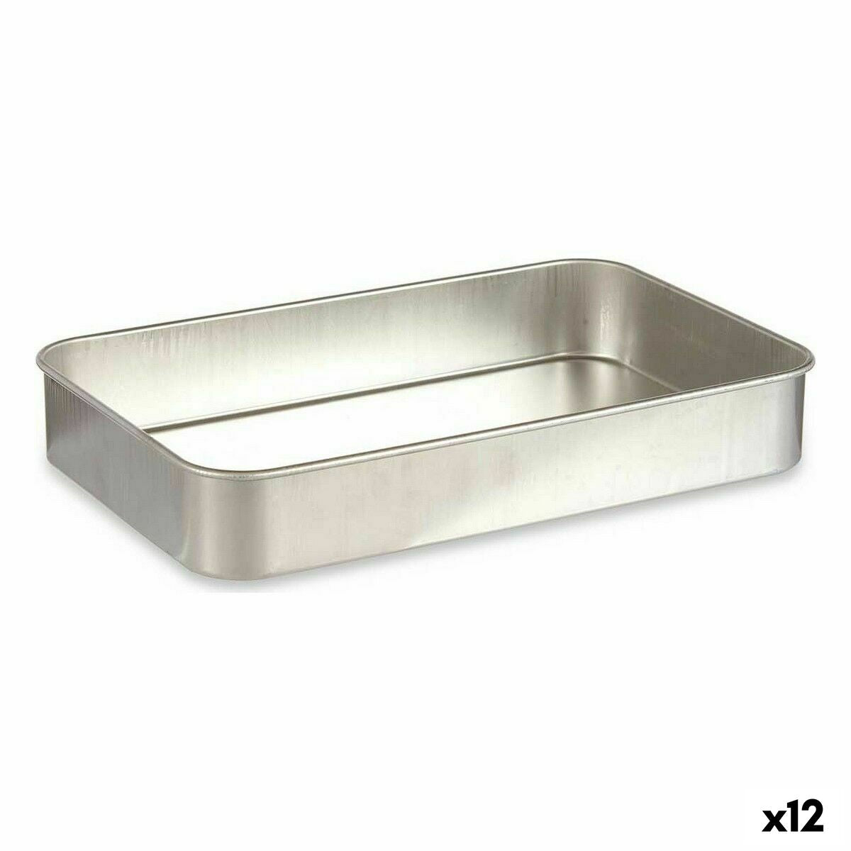 Roasting Tin Silver Aluminium 41 x 6,5 x 26 cm (12 Units) Kinvara