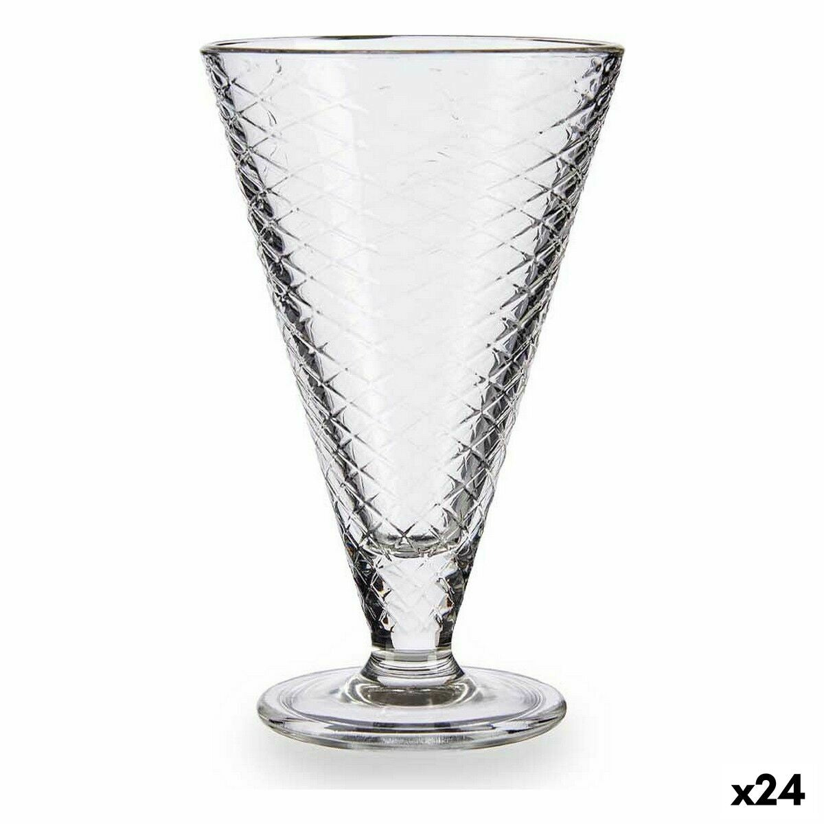 Ice Cream and Milk Shake Glass Transparent Glass 340 ml (24 Units) Vivalto