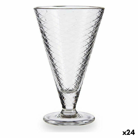 Ice Cream and Milk Shake Glass Transparent Glass 340 ml (24 Units) Vivalto