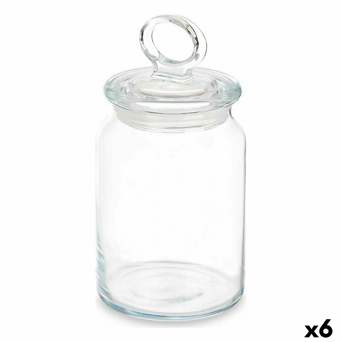 Jar Kitchen 860 ml 9,8 x 19,3 x 9,8 cm Transparent Silicone Glass (6 Units) Pasabahce