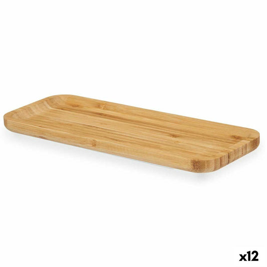 Snack tray Brown Bamboo 29,5 x 1,6 x 11,5 cm Aperitif (12 Units) Kinvara