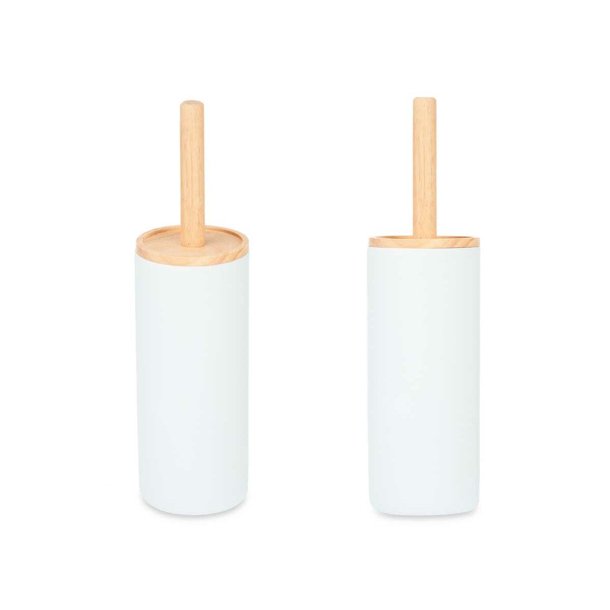 Toilet Brush Berilo B5456BC-5 - 439 White Wood Resin 10,2 x 38 x 10,2 cm (4 Units) Berilo