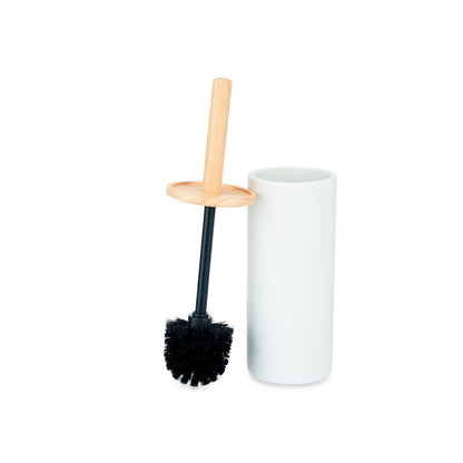 Toilet Brush Berilo B5456BC-5 - 439 White Wood Resin 10,2 x 38 x 10,2 cm (4 Units) Berilo