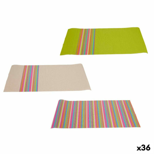 Table Mat Stripes 45 x 30 x 0,1 cm (36 Units) Kinvara