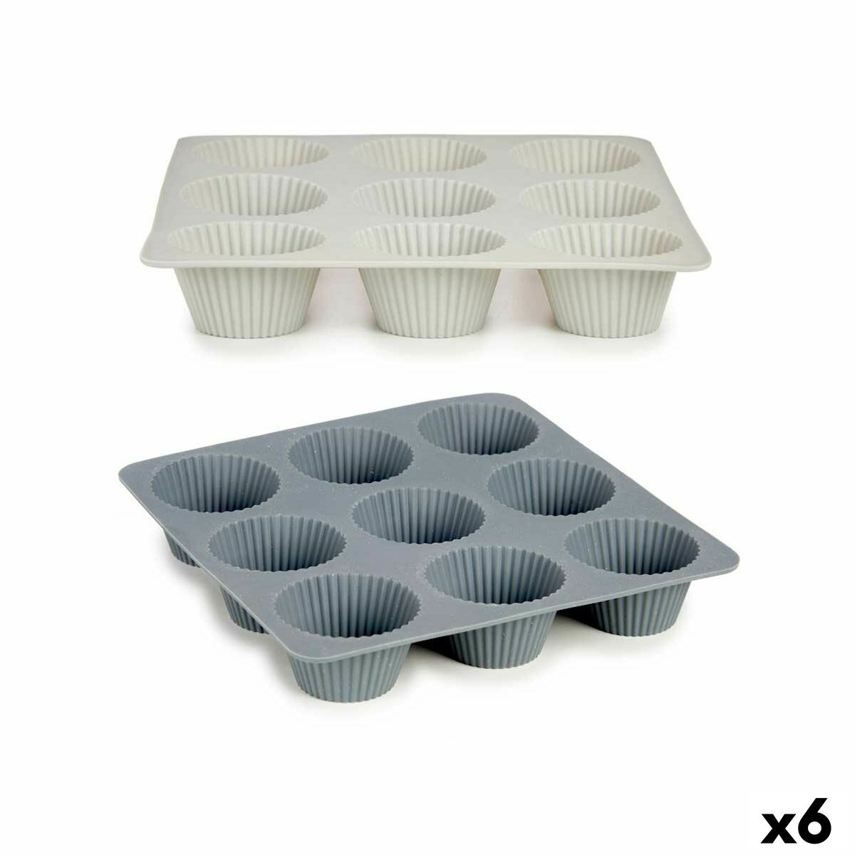 Muffin Tray 22 x 3 x 22 cm Magdalenas (6 Units) Kinvara