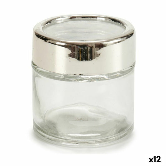 Tin Transparent Crystal Plastic 80 ml 6,2 x 6,2 x 6,2 cm (12 Units) Vivalto