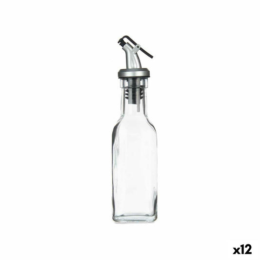 Cruet Transparent Glass Steel 180 ml (12 Units) Vivalto