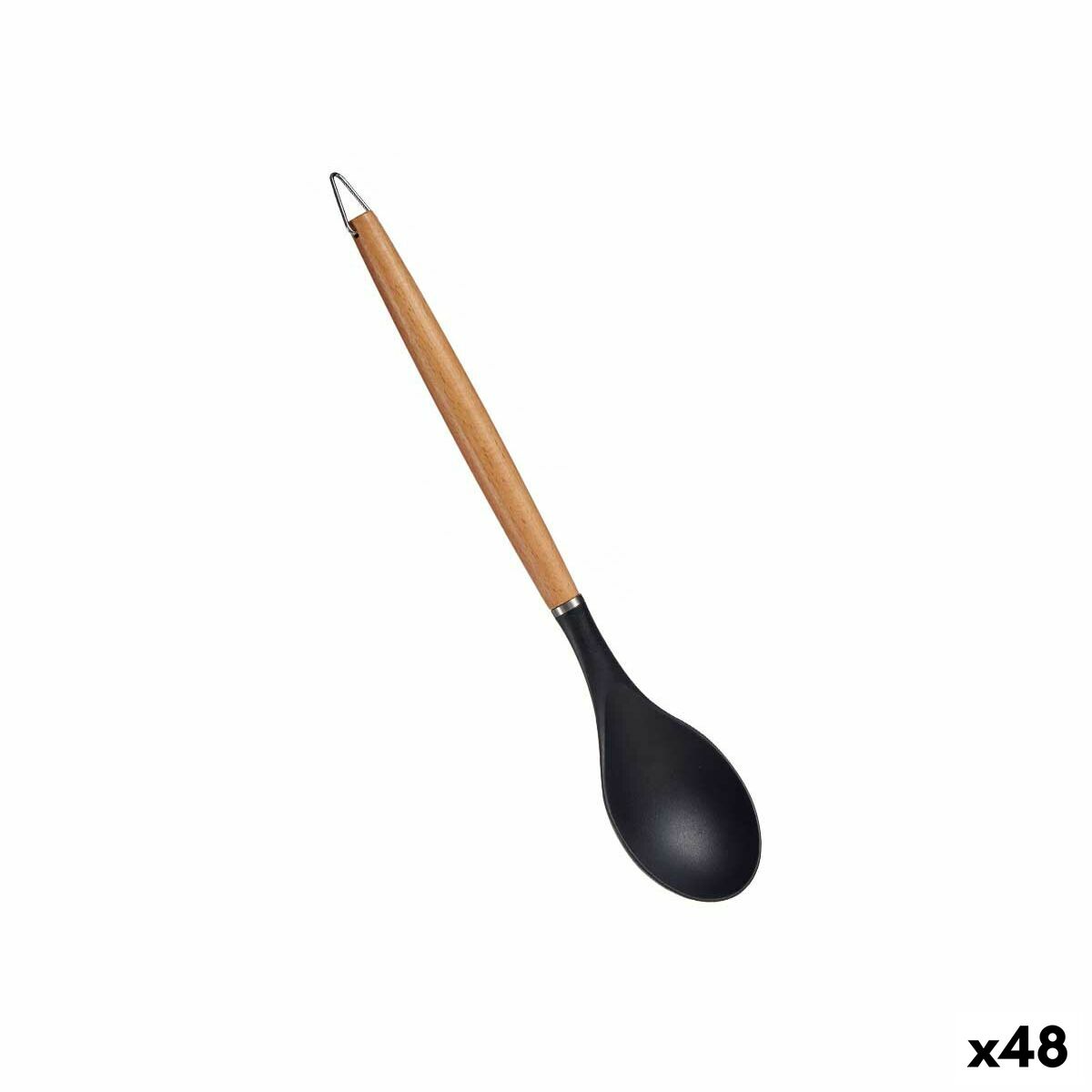 Ladle Black Nylon beech wood 7 x 2 x 32,5 cm (48 Units) Kinvara