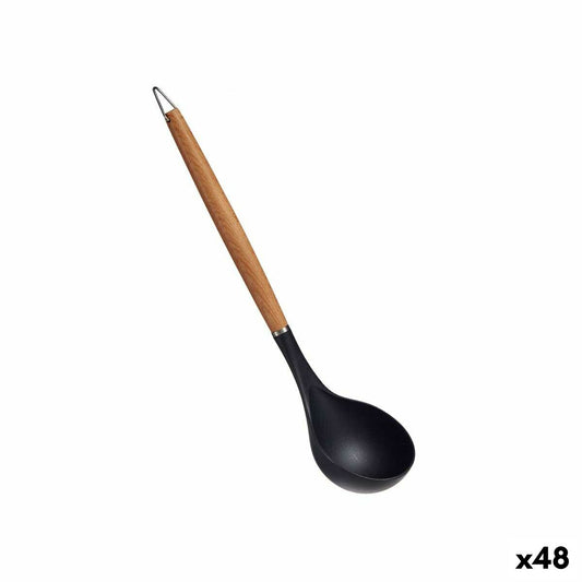 Ladle Black Nylon beech wood 8 x 3 x 32,5 cm (48 Units) Kinvara