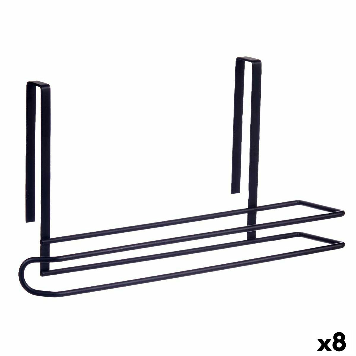 Kitchen Paper holder Black Iron 34 x 17,3 x 10,5 cm (8 Units) Kinvara