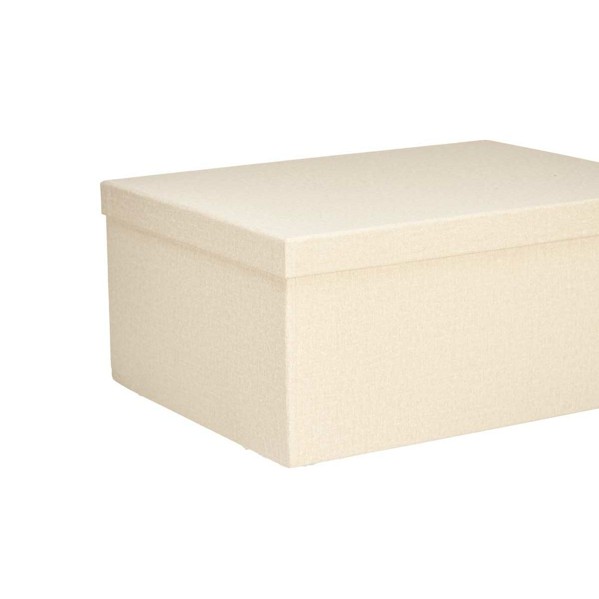 Set of Stackable Organising Boxes Natural Cardboard (2 Units) Pincello