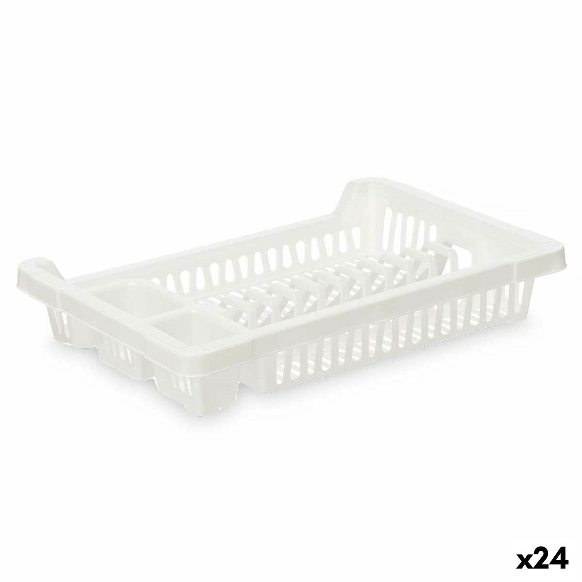 Draining Rack for Kitchen Sink White Plastic 42,5 x 7 x 29,5 cm (24 Units) Kinvara