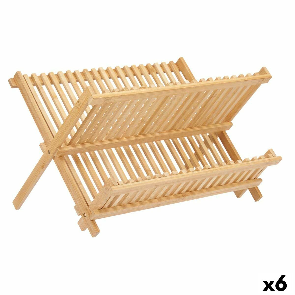 Draining Rack for Kitchen Sink Brown Bamboo (6 Units) Kinvara