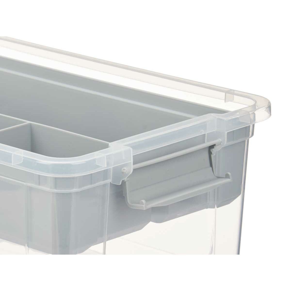 Multi-use Box Grey Transparent Plastic 9 L 35,5 x 17 x 23,5 cm (6 Units) Kipit