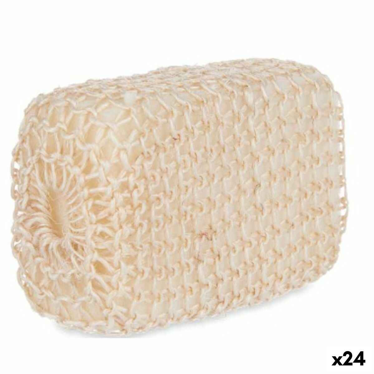 Body Sponge White Beige 9 x 14 x 6 cm (24 Units) Berilo