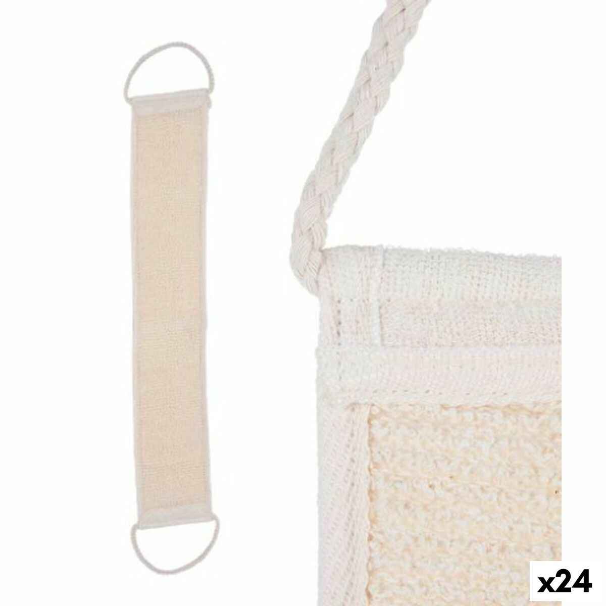 Body Sponge With handles White Beige 20 x 2,5 x 9,5 cm (24 Units) Berilo