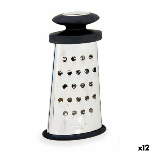 Grater Black Silver Stainless steel TPR 9 x 15,5 x 4,2 cm (12 Units) Kinvara