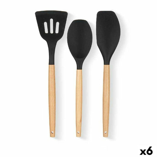 Kitchen Utensils Set Wood Silicone (6 Units) Kinvara