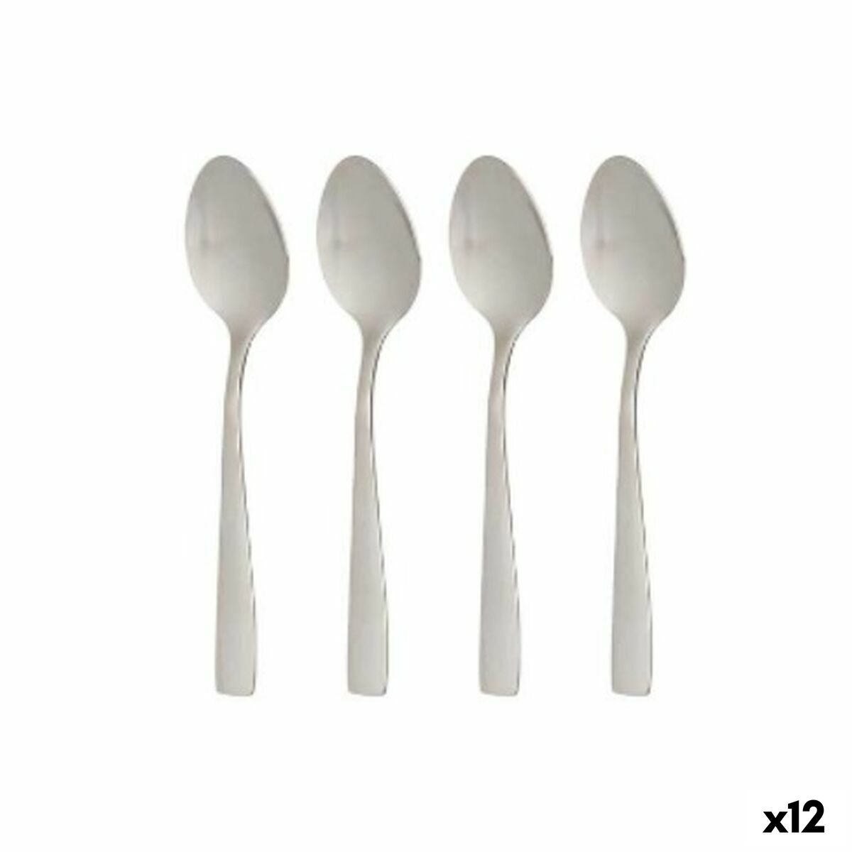 Set of Spoons Dessert Silver Stainless steel 2,7 x 13,5 x 0,3 cm (12 Units) Kinvara