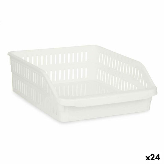 Fridge Organiser White Plastic 26 x 9,3 x 30,5 cm (24 Units) Kinvara