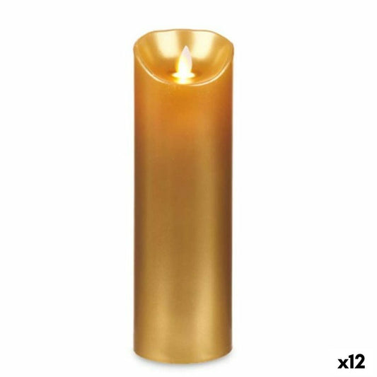 LED Candle Acorde L-Y8025-YBH-O Golden 8 x 8 x 25 cm (12 Units) Acorde