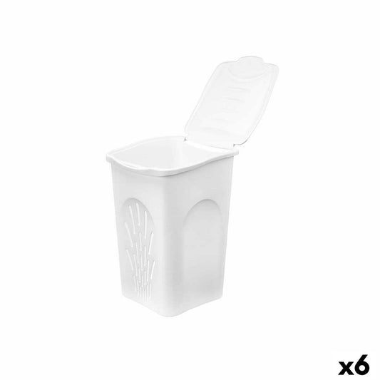 Laundry basket Stefanplast White Plastic 50 L 37 x 56 x 39 cm (6 Units) Stefanplast