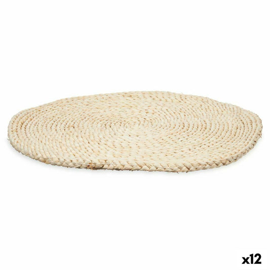 Table Mat Natural Esparto grass 40 x 40 x 2 cm (12 Units) Kinvara