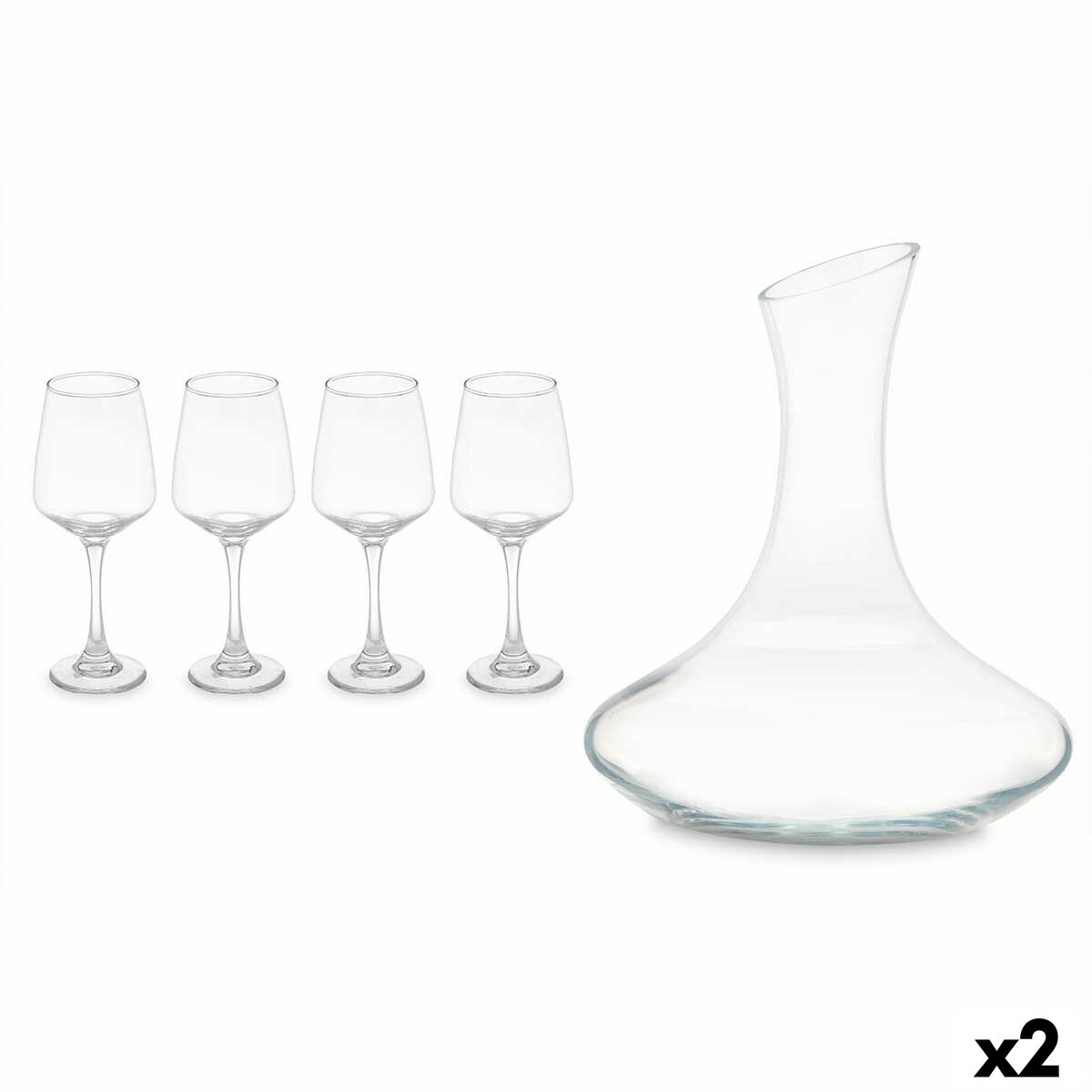 Jug and glasses set 420 ml 1,8 L (2 Units) Vivalto