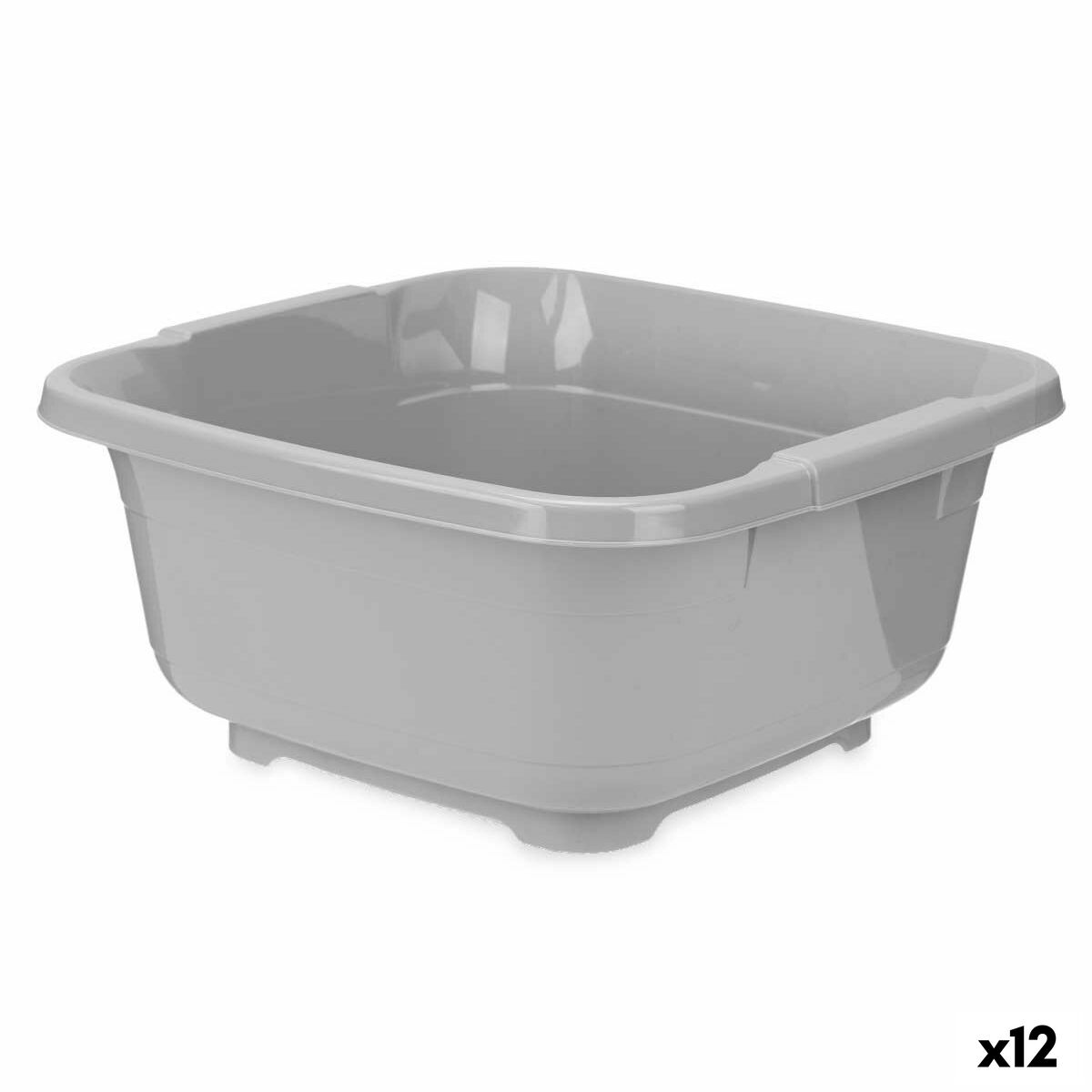 Washing-up Bowl Grey Plastic 11 L (12 Units) Kinvara