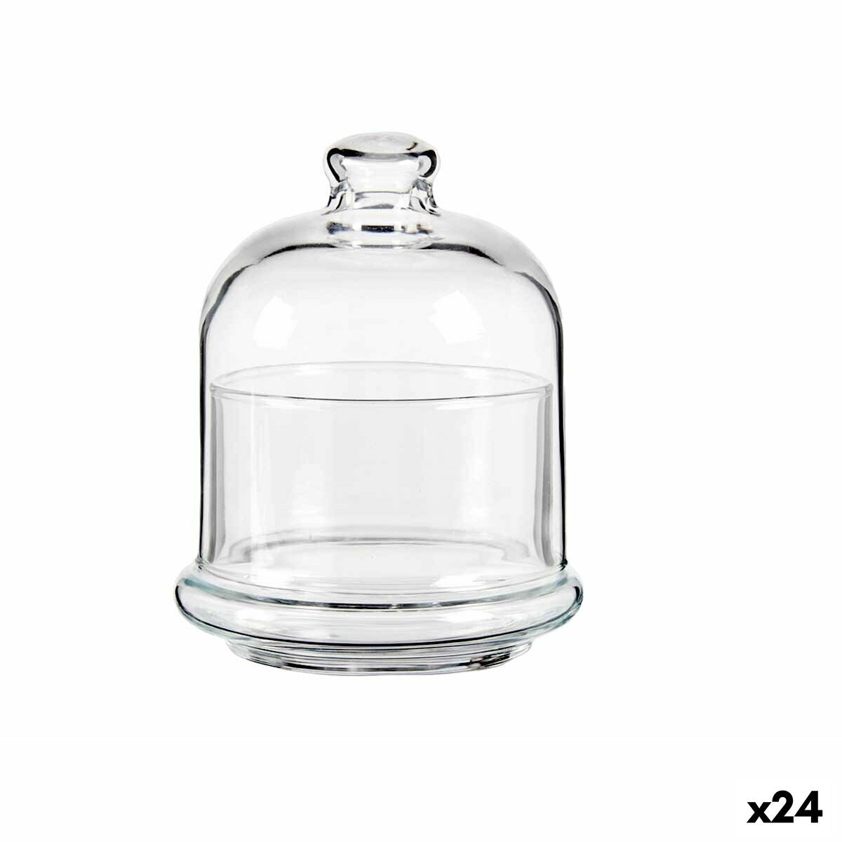 Sweet dish Mini Basic Transparent Glass 9,2 x 11,5 x 9,2 cm (24 Units)