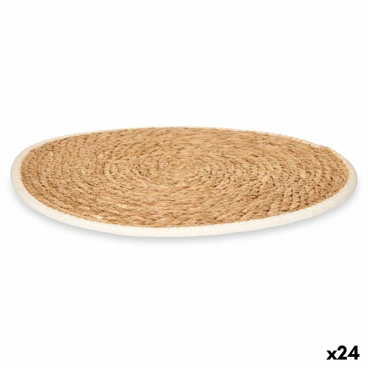 Table Mat White Cotton Marine algae (24 Units) Kinvara