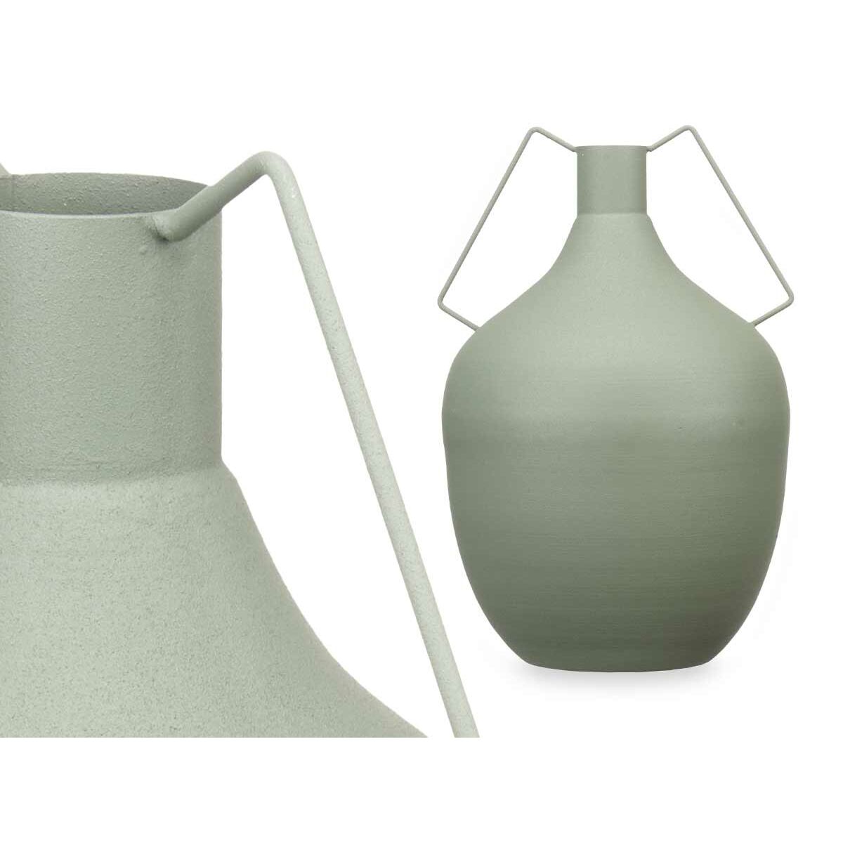 Vase Caraffe Green Steel 24 x 40 x 24 cm (4 Units) Gift Decor