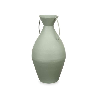 Vase 22 x 43 x 22 cm Green Steel (4 Units) Gift Decor