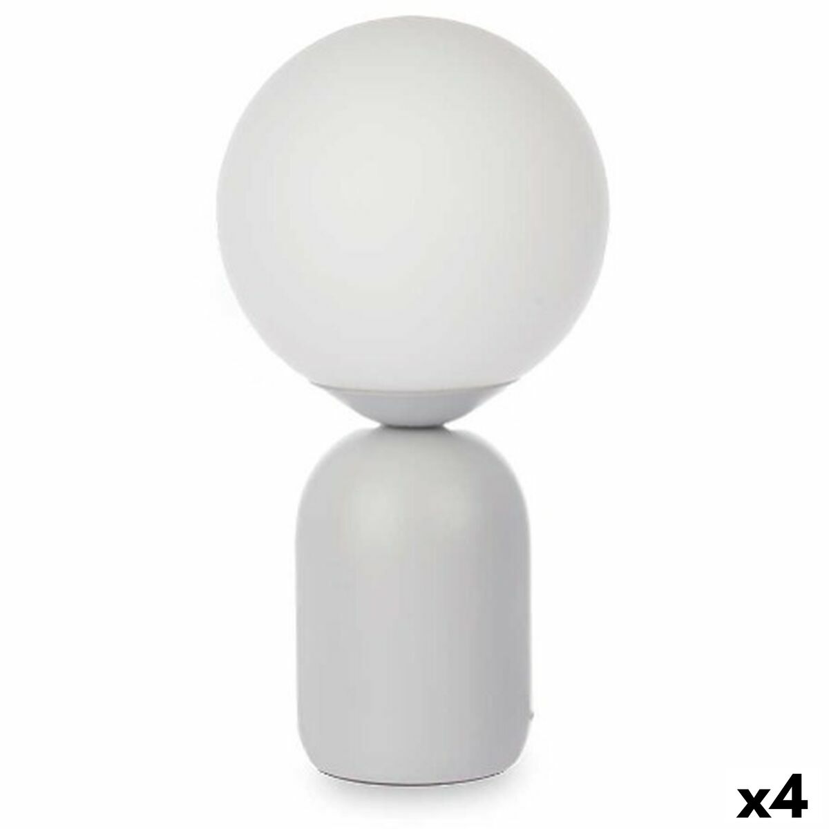 Desk lamp Ball 40 W White Grey Ceramic 15 x 28,5 x 15 cm (4 Units) Gift Decor