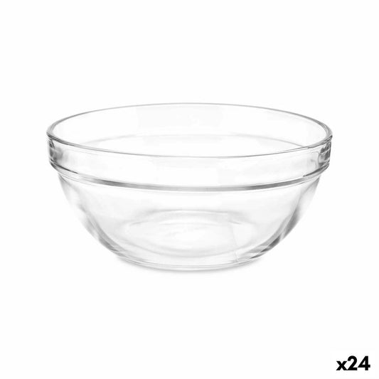 Bowl Transparent Glass 650 ml Stackable (24 Units) Vivalto