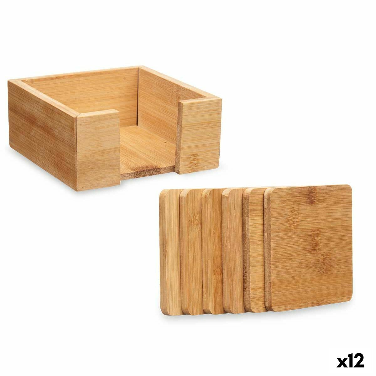 Coasters Bamboo (12 Units) Squares 7 Pieces Kinvara