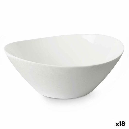 Bowl White Glass 25 x 10 x 23 cm (18 Units) Vivalto