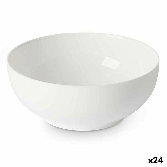 Bowl White Opaline glass 18 x 7 x 18 cm (24 Units) Vivalto