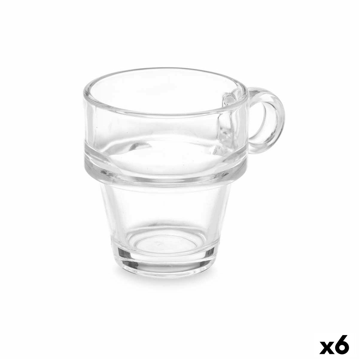 Cup Transparent Glass 90 ml (6 Units) Vivalto