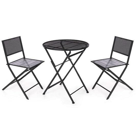 Table set with 2 chairs Ibergarden HS23377/78 Black Ibergarden