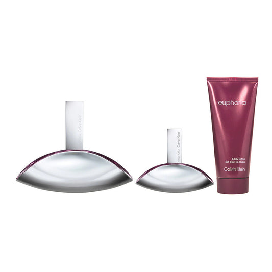 Set de Perfume de Mujer Calvin Klein Euphoria EDP Euphoria 3 Piezas