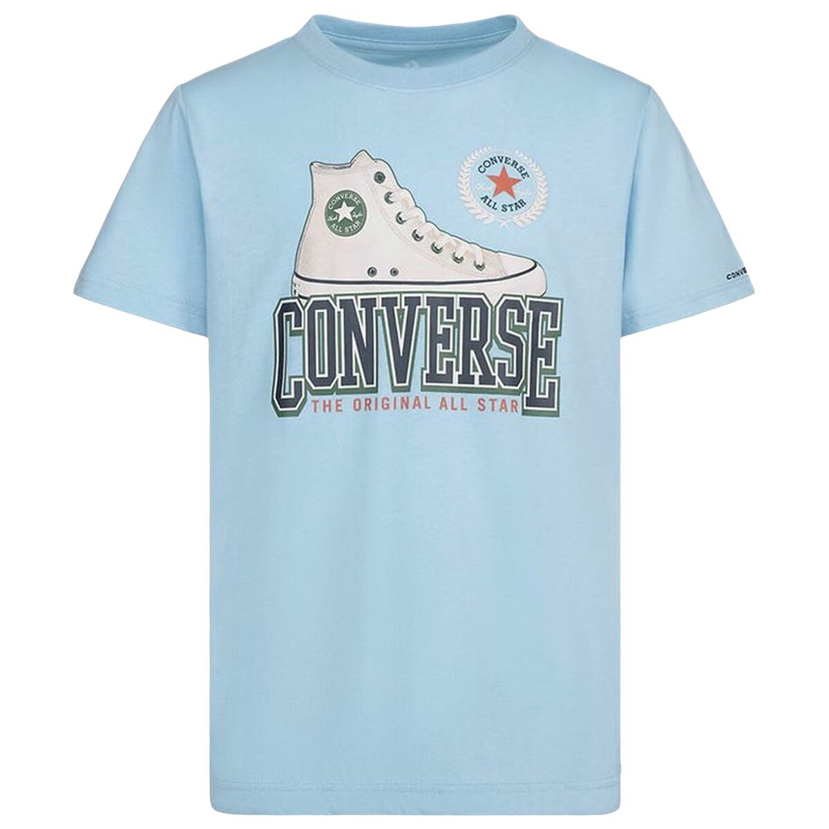 Child's Short Sleeve T-Shirt Converse Script Sneaker Gfx Sky blue Converse